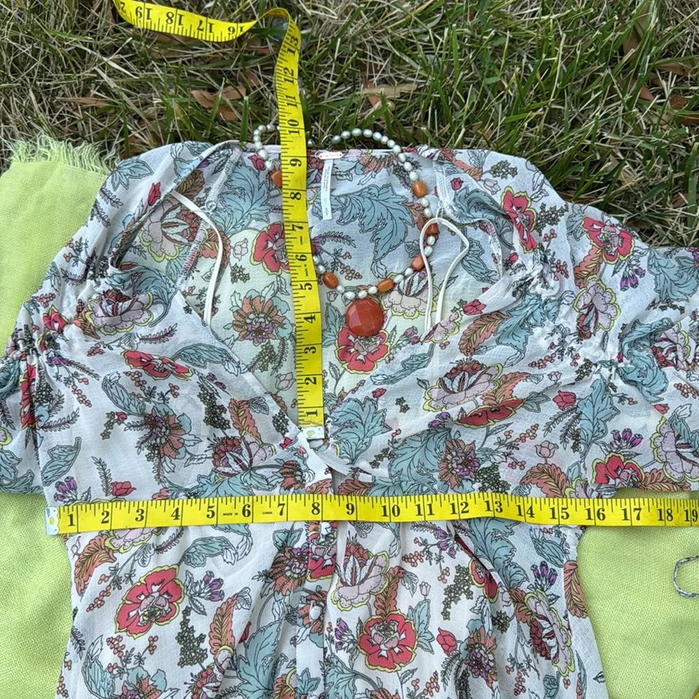 ☮️ Free People; BEAUTIFUL & Romantic “Earthfolk” Floral Maxi Dress in Sz. Small! - Picture 14 of 16